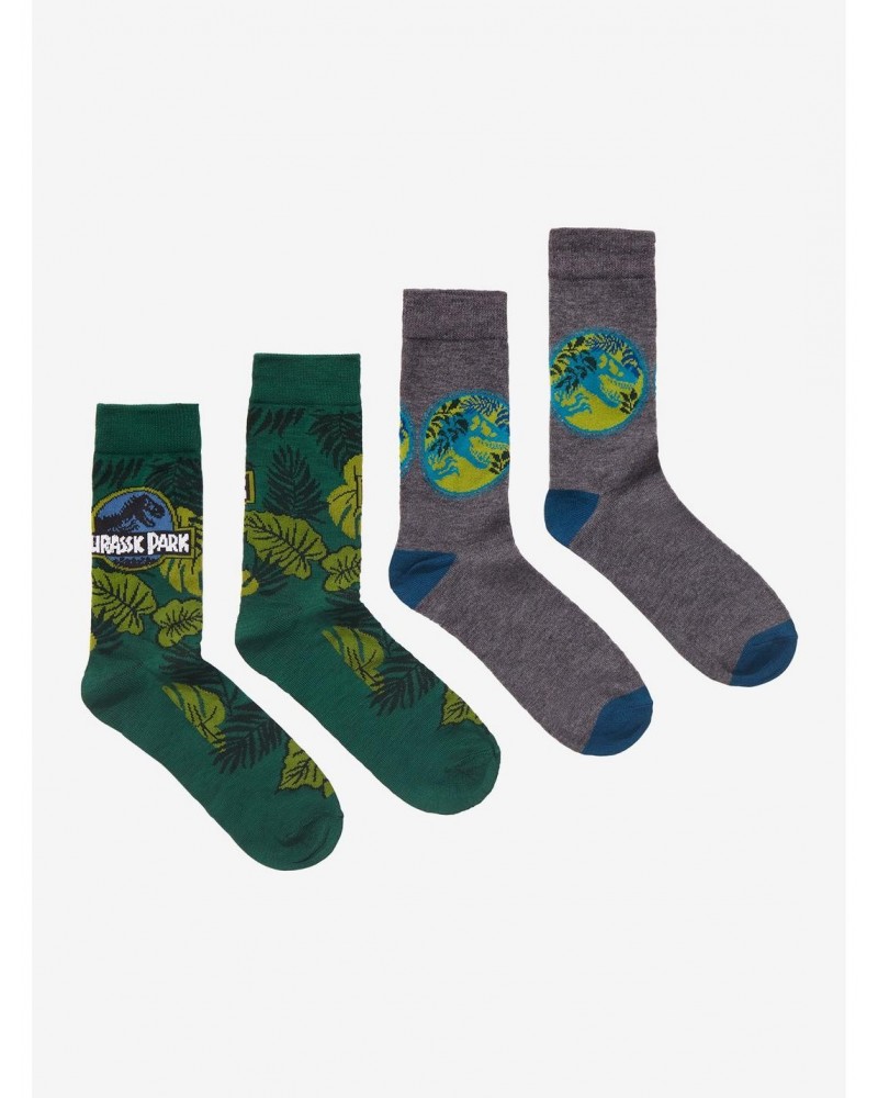 Jurassic Park Tropical Crew Socks 2 Pair $3.82 Merchandises