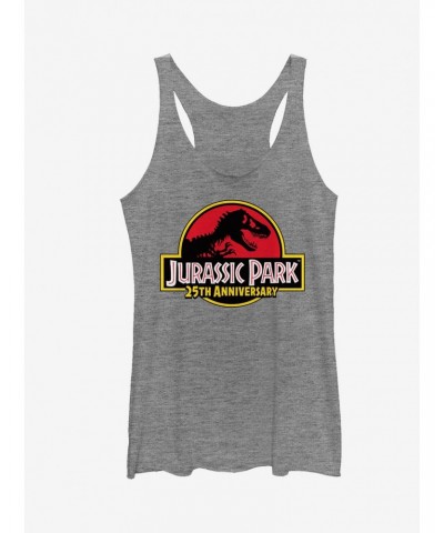 Jurassic Park 25th Anniversary Logo Girls Tank Top $6.63 Tops