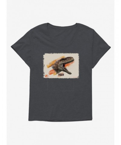 Jurassic World Dominion Tiger Roar Girls T-Shirt Plus Size $9.09 T-Shirts