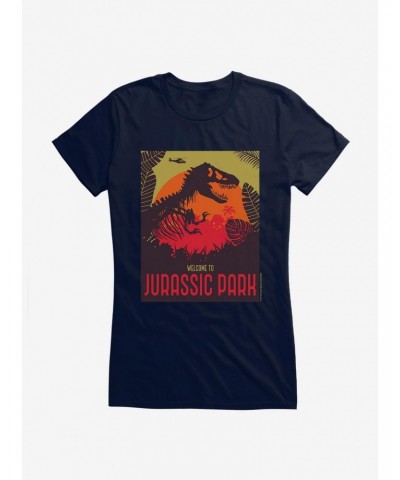 Jurassic Park Welcome Sunset Girls T-Shirt $7.17 T-Shirts